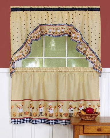 Cucina Printed Tier and Swag Set