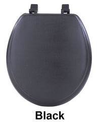 TOILET SEAT ST VINYL BLACK PK4