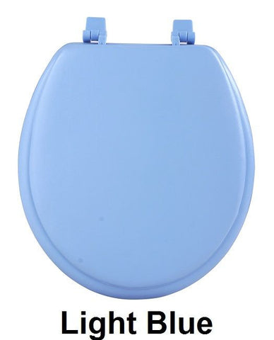 TOILET SEAT ST VINYL L.BLU PK4