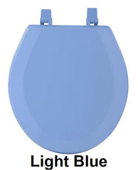 TOILET SEAT ST WOOD L.BLUE PK4