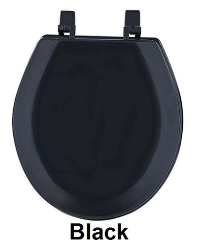 TOILET SEAT ST WOOD BLACK  PK4