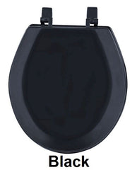 TOILET SEAT ST WOOD BLACK  PK4