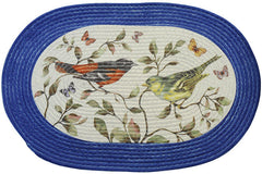 BRAIDED RUG LOVE BIRDS     PK6