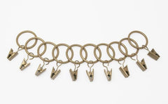 METAL CURTAIN RINGS GOLD  PK12