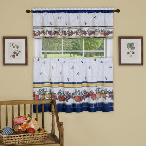 Fruity Tiles Printed Tier and Valance Set