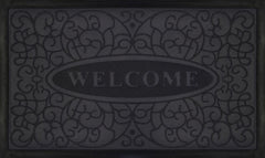 WELCOMEMAT SWIRL 18X30 GRY P12