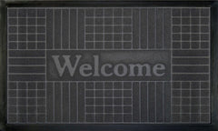WELCOMEMAT GEMTRC18X30 GRY P12
