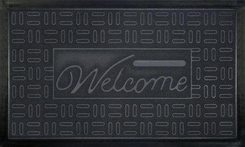 WELCOMEMAT PARQT 18X30 GRY P12