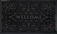 WELCOMEMAT W.IRON18X30 BLK P12