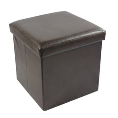 OTTOMAN FX LTHR 15X15 BROWN P4