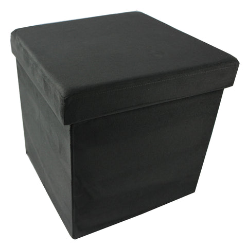 OTTOMAN SUEDE 15X15 CHRCOAL P4