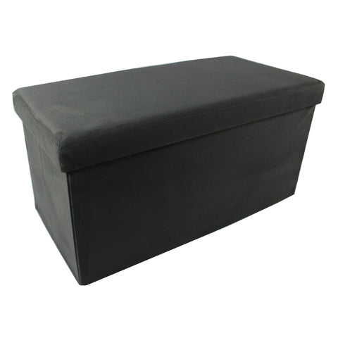 OTTOMAN SUEDE 15X30 CHRCOAL P2