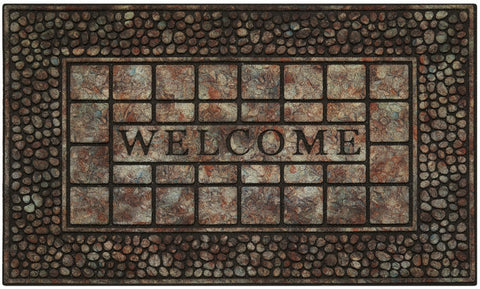 RAISED RBR MAT PEBBLE SQRS P6