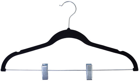 VELVT SKIRT HANGER BLCK P12