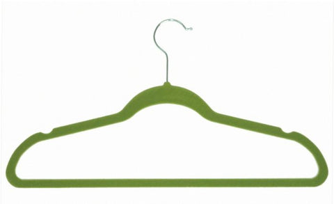 VELVET HANGERS GREEN 10PCS EA.