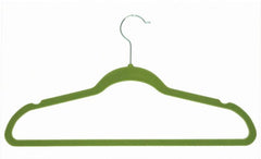VELVET HANGERS GREEN 10PCS EA.