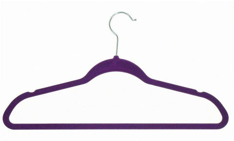 VELVET HANGERS PURPLE 10PCS EA